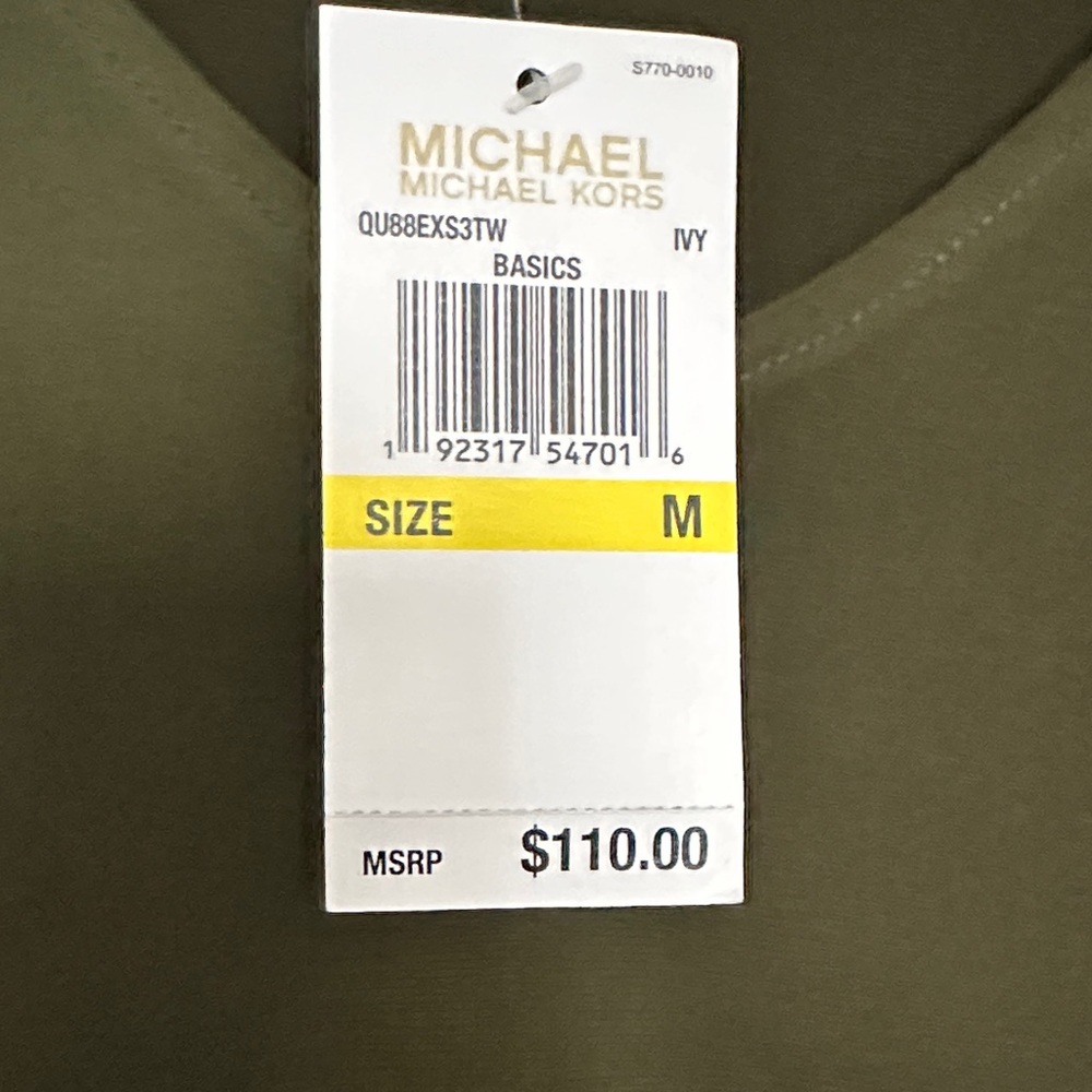 Michael Kors Olive V-Neck Tunic - Picture 3 of 5